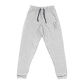 Embroidered Minimalist Joggers — Small Floral Script Accent