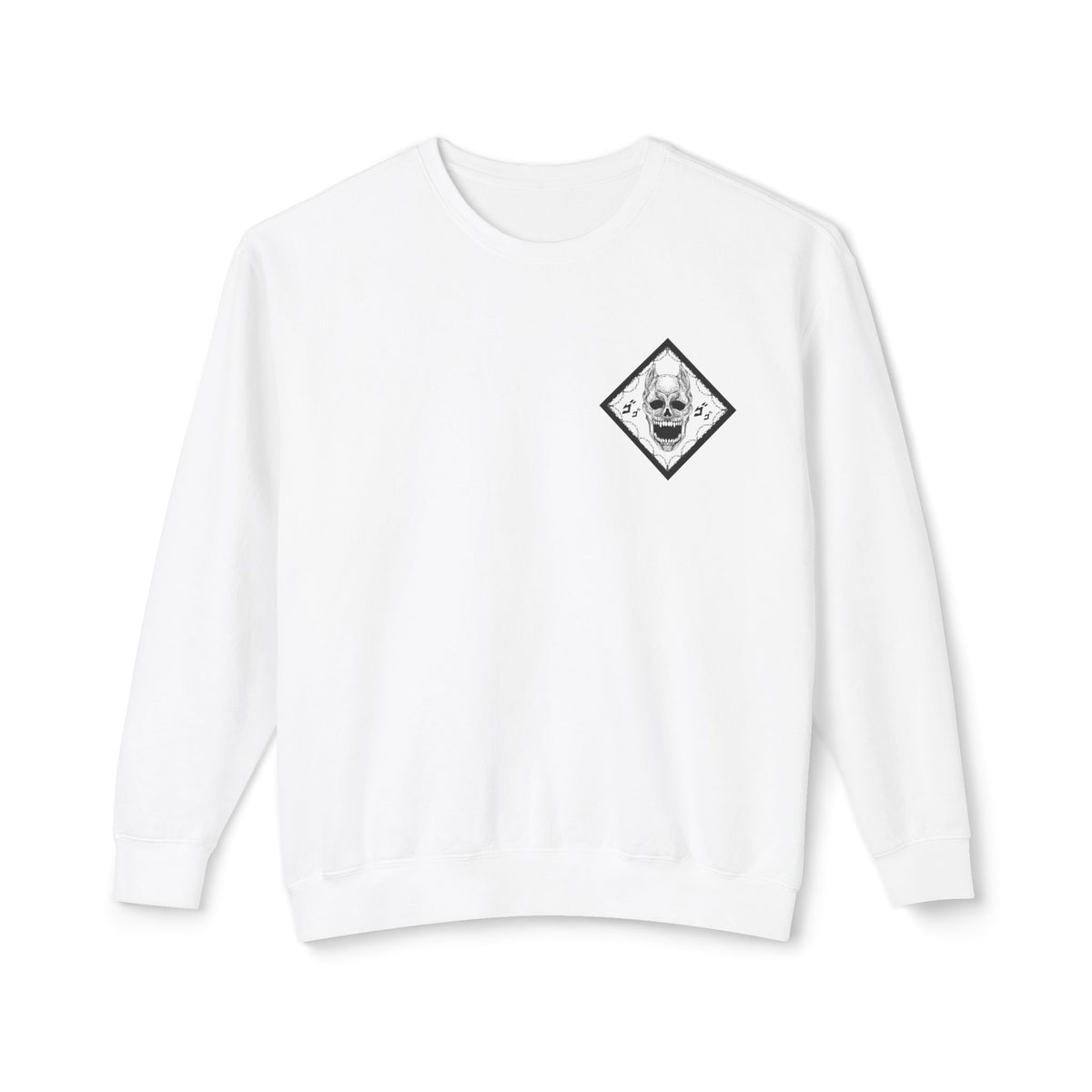 Killer Queen Crewneck Sweatshirt — Minimal Gothic Chest Graphic