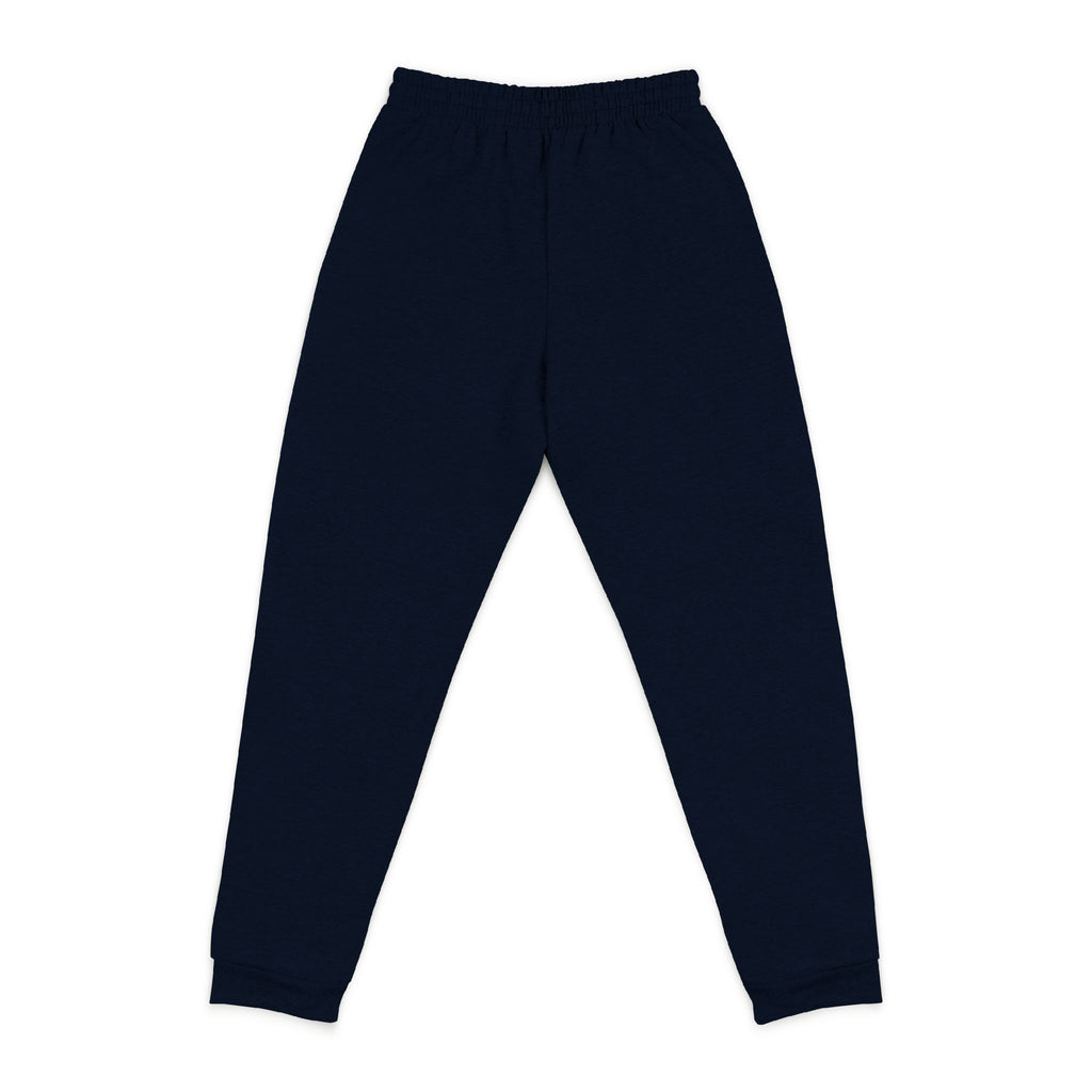 Embroidered Minimalist Joggers — Small Floral Script Accent