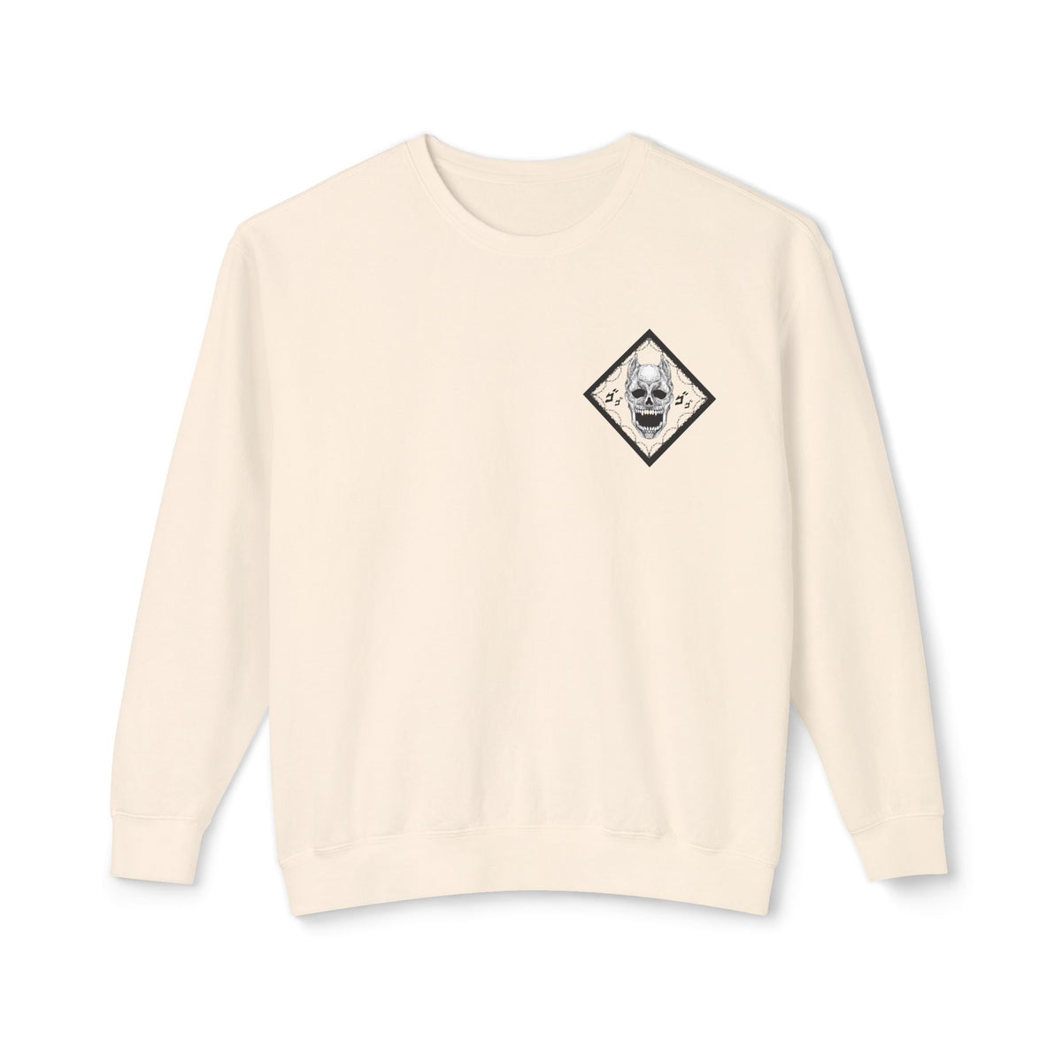 Killer Queen Crewneck Sweatshirt — Minimal Gothic Chest Graphic