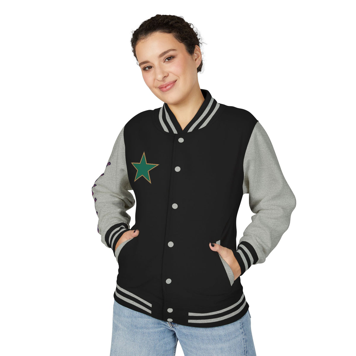 Letterman Jacket — Vintage Green Star Patch Varsity Jacket