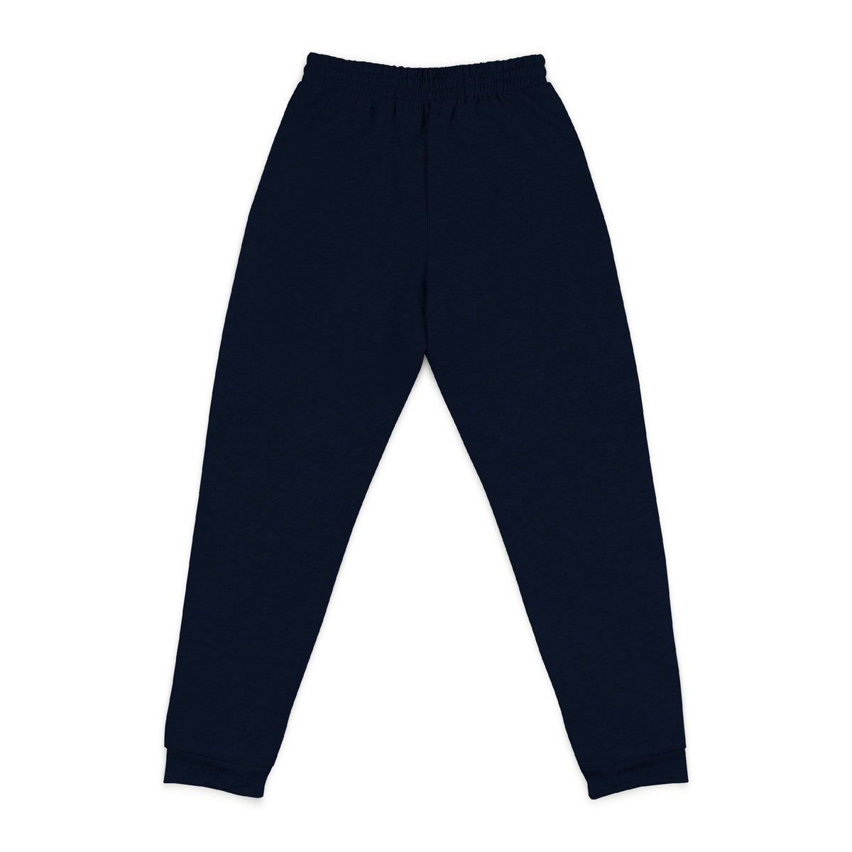 Embroidered Minimalist Joggers — Small Floral Script Accent