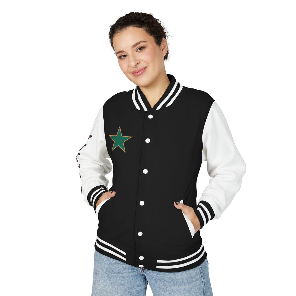Letterman Jacket — Vintage Green Star Patch Varsity Jacket
