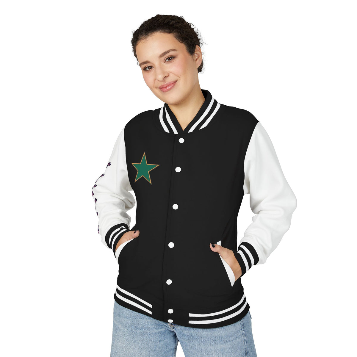 Letterman Jacket — Vintage Green Star Patch Varsity Jacket